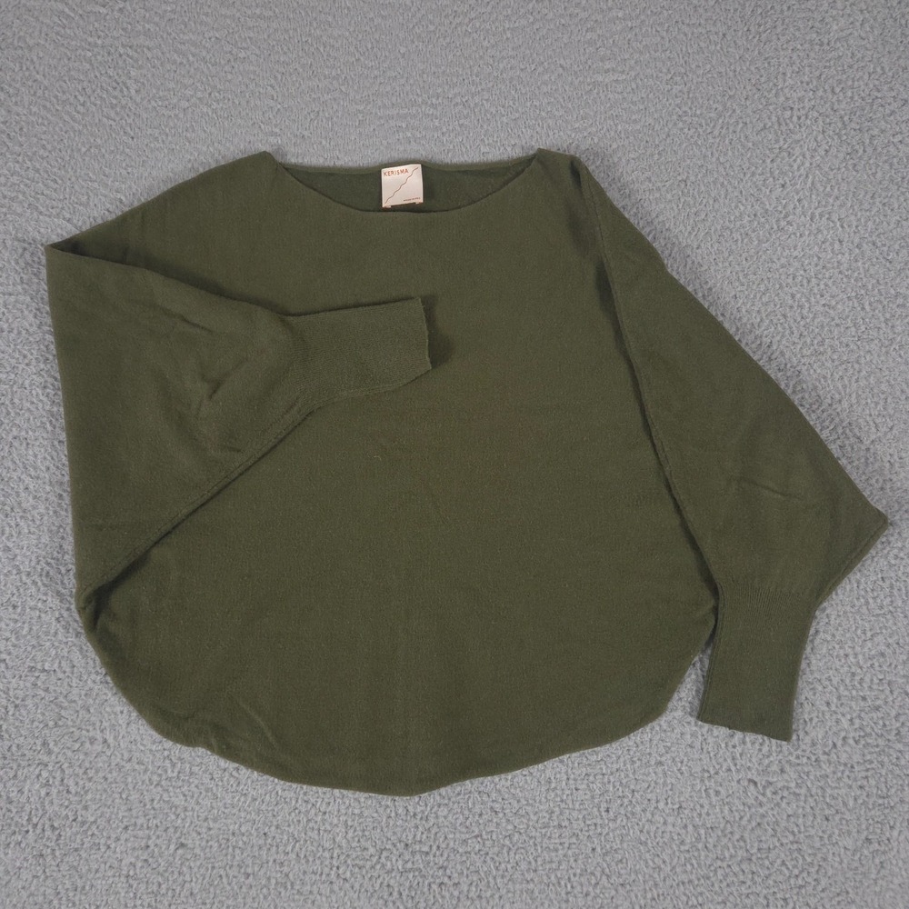 Kerisma Sweater Womens S/M Green Dolman Sleeve Ryu Top Knit Casual Office Career